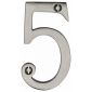 Satin Nickel 76mm (3in) Numeral 5