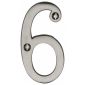 Satin Nickel 76mm (3in) Numeral 6