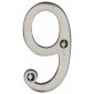 Satin Nickel 76mm (3in) Numeral 9