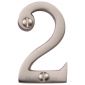 Satin Nickel 51mm (2in) Numeral 2