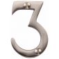 Satin Nickel 51mm (2in) Numeral 3