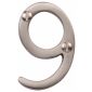 Satin Nickel 51mm (2in) Numeral 9