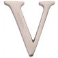 Heritage Satin Nickel Letter V 51mm