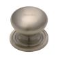 Satin Nickel Victorian Cupboard Knob 25mm