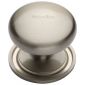 Satin Nickel Victorian Cupboard Knob 48mm