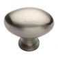 Satin Nickel Oval Cupboard Knob 38mm