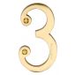 Heritage C1560 Satin Brass 76mm (3in) Numeral 3