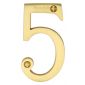 Heritage C1560 Satin Brass 76mm (3in) Numeral 5