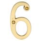 Heritage C1560 Satin Brass 76mm (3in) Numeral 6