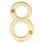 Heritage C1560 Satin Brass 76mm (3in) Numeral 8