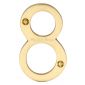 Heritage C1560 Satin Brass 76mm (3in) Numeral 8