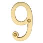 Heritage C1560 Satin Brass 76mm (3in) Numeral 9