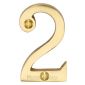 Heritage C1567 Satin Brass 51mm (2in) Numeral 2