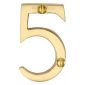 Heritage C1567 Satin Brass 51mm (2in) Numeral 5