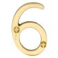 Heritage C1567 Satin Brass 51mm (2in) Numeral 6