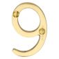 Heritage C1567 Satin Brass 51mm (2in) Numeral 9