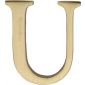 Heritage Satin Brass Letter U 51mm