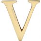 Heritage Satin Brass Letter V 51mm