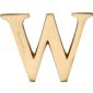 Heritage Satin Brass Letter W 51mm