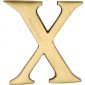 Heritage Satin Brass Letter X 51mm