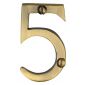 Heritage C1567 Antique Brass 51mm (2in) Numeral 5