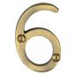 Heritage C1567 Antique Brass 51mm (2in) Numeral 6
