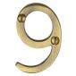 Heritage C1567 Antique Brass 51mm (2in) Numeral 9