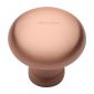 Heritage C113 32mm Satin Rose Gold Mushroom Cabinet Knob