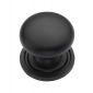 Matt Black Victorian Round Cabinet Knob 32mm C2240