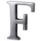 Heritage Chrome Letter F 51mm