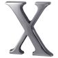 Heritage Chrome Letter X 51mm