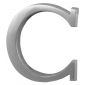 Heritage Satin Chrome Letter C 51mm