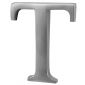 Heritage Satin Chrome Letter T 51mm