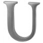 Heritage Satin Chrome Letter U 51mm