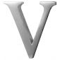 Heritage Satin Chrome Letter V 51mm