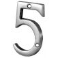 Chrome 51mm Face Fix Numeral 5