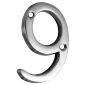 Chrome 51mm Face Fix Numeral 9