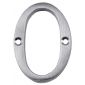 Satin Chrome Face Fix Numeral 0 51mm