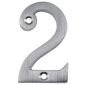 Satin Chrome Face Fix Numeral 2 51mm