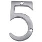 Satin Chrome Face Fix Numeral 5 51mm