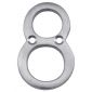 Satin Chrome Face Fix Numeral 8 51mm