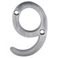 Satin Chrome Face Fix Numeral 9 51mm