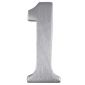 Satin Chrome Self Adhesive Numeral 1 51mm