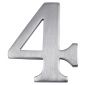 Satin Chrome Self Adhesive Numeral 4 51mm