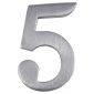 Satin Chrome Self Adhesive Numeral 5 51mm