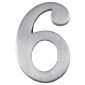 Satin Chrome Self Adhesive Numeral 6 51mm