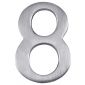 Satin Chrome Self Adhesive Numeral 8 51mm