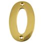 Brass Face Fix Numeral 0 75mm