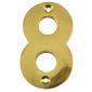 Brass Face Fix Numeral 8 75mm