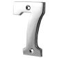 Chrome 76mm Face Fix Numeral 7